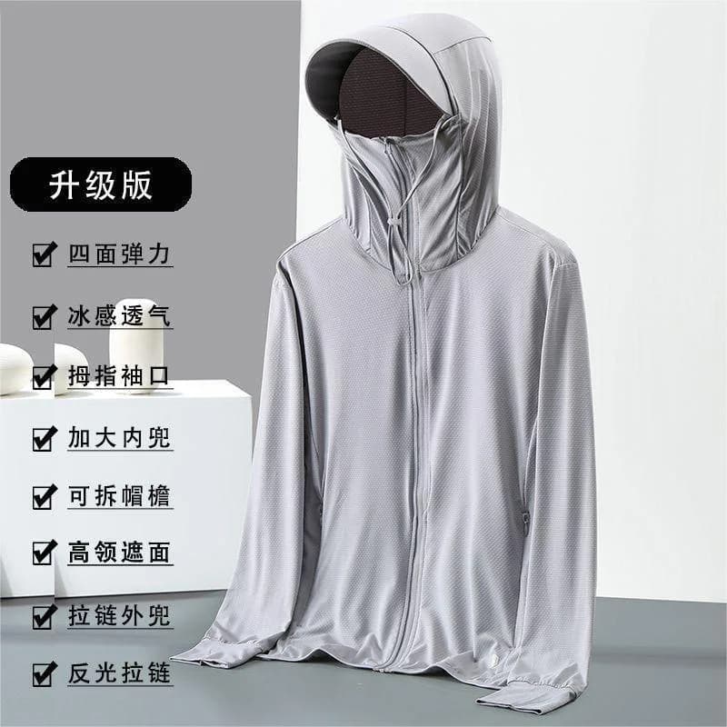New Ice Silk Sun Protection Jacket for Men Women Breathable UV Protection Thin Summer Outerwear Fishing Sun Shirt Outdoor UPF50+