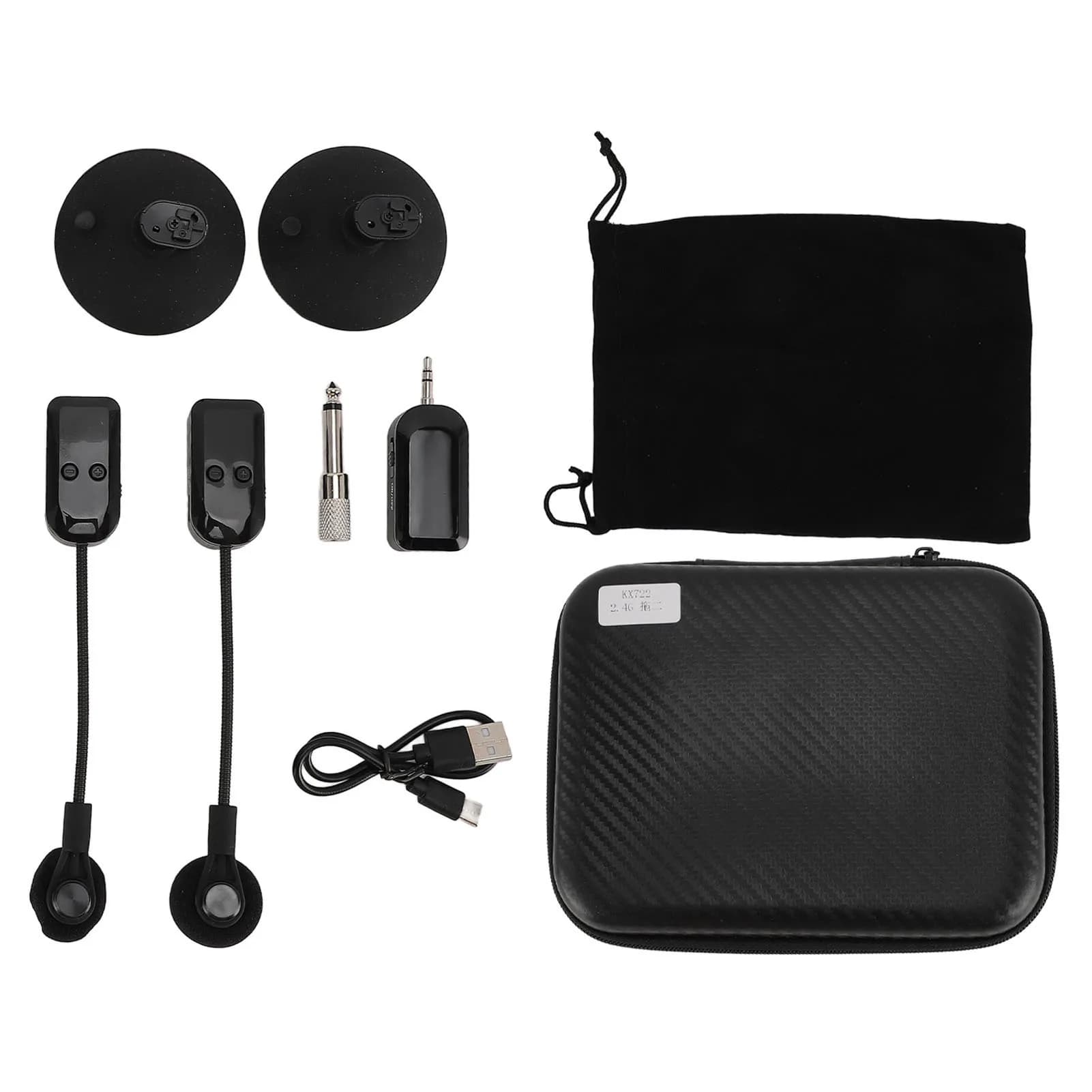 Wireless Flute Microphone Saxophone Microphone for Performance Brass Mic 2.4G Wireless 360° Rotation Stable Violin Microphone
