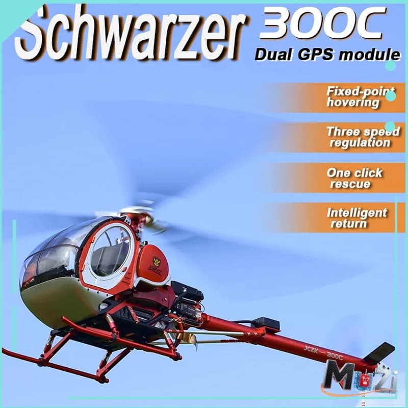 Schweizer Jczk 300C Elicottero Alta Simulazione Metallo RC Giocattolo Aereo Telecomandato Compatibile con Allineare 450L 470 380 H2