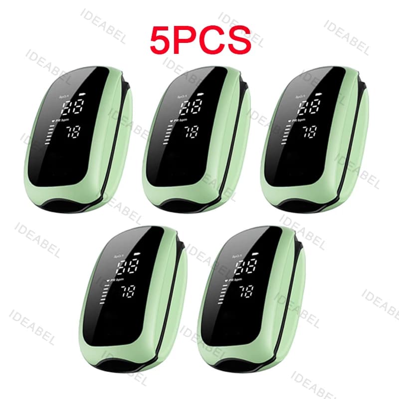 5PCS Rechargeable Medical Oximeter Strap Lanyard Fingertip Pulse Oximeter Blood Oxygen Saturation Monitor Digital LED Display