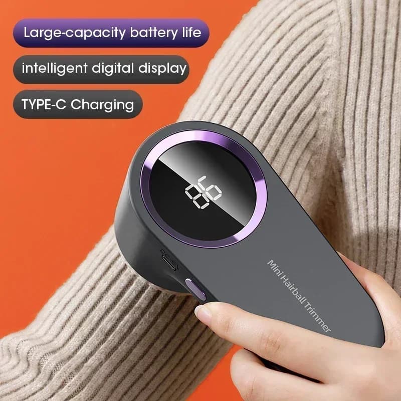 Levapelucchi elettrico ricaricabile con display digitale, rasoio portatile per tessuti e tagliacapelli per abbigliamento