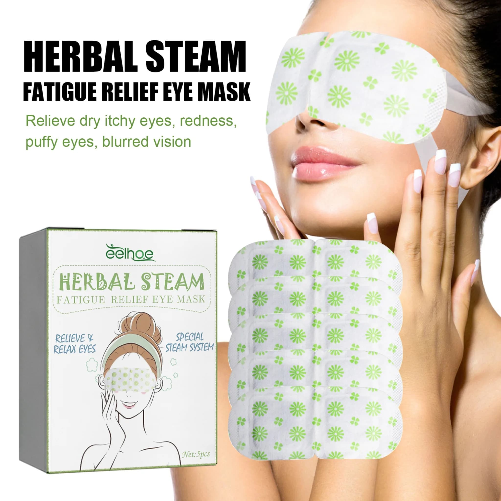 Steam Eye Mask Disposable Massage Eyes Eyepatch Warm Relieve Fatigue Anti Dark Circle Relax Spa Sleep Eye Patches 6pcs