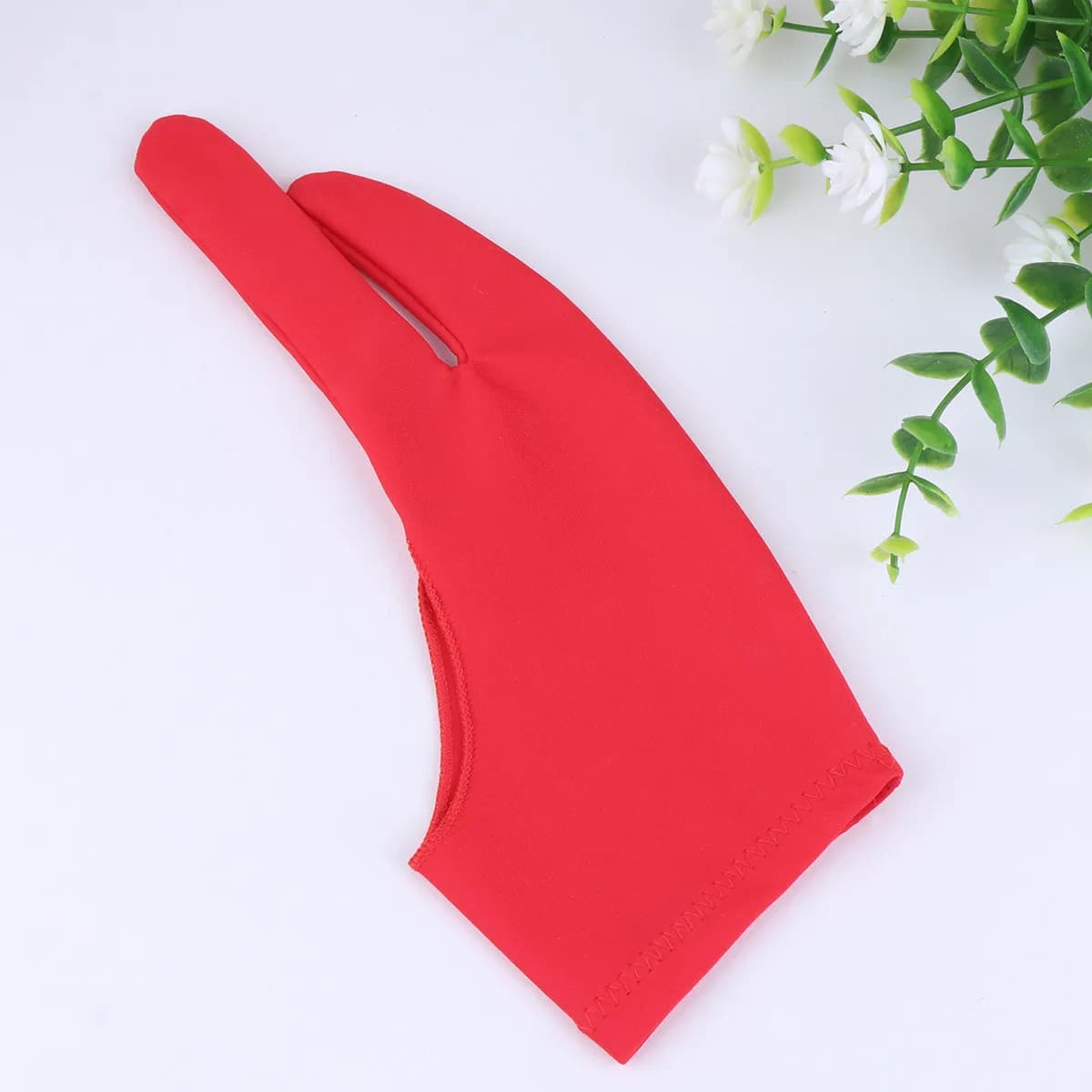 Guanti da disegno in spandex a due dita, 2 pezzi, per artisti, per schizzi e pittura su tablet grafici, anti-sudore, traspiranti, super sottili