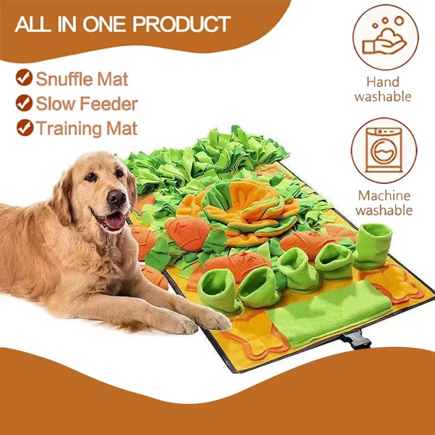 Pet Sniffing Mat Coperta Cane che cammina Cane Gatto Foraggiamento Giocattolo Cane Antistress Puzzle Caccia al tesoro Gioco Tappetino per mangiare lento