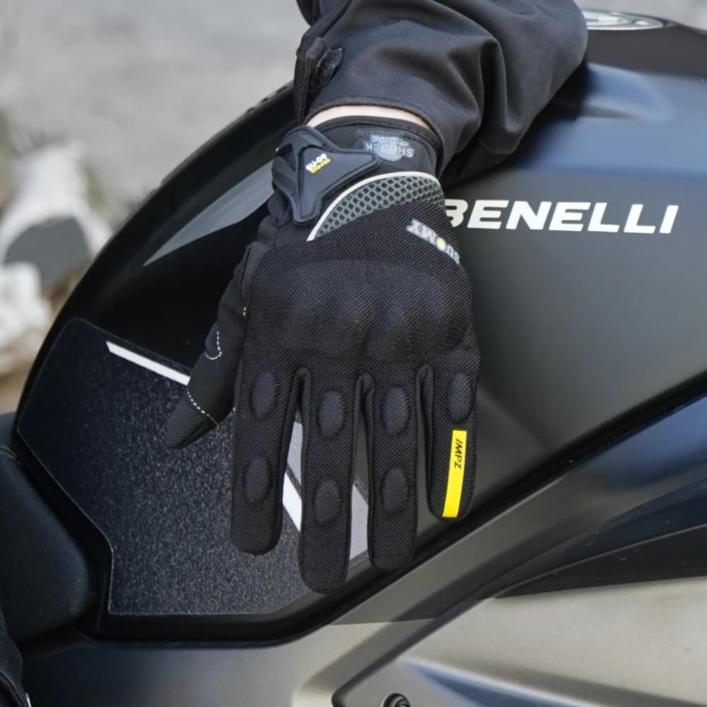 Guanti da Moto SUOMY SU-09, Estivi, Traspiranti, Resistenti all'Abrasione, Rinforzati per Motocross e Guida su Strada