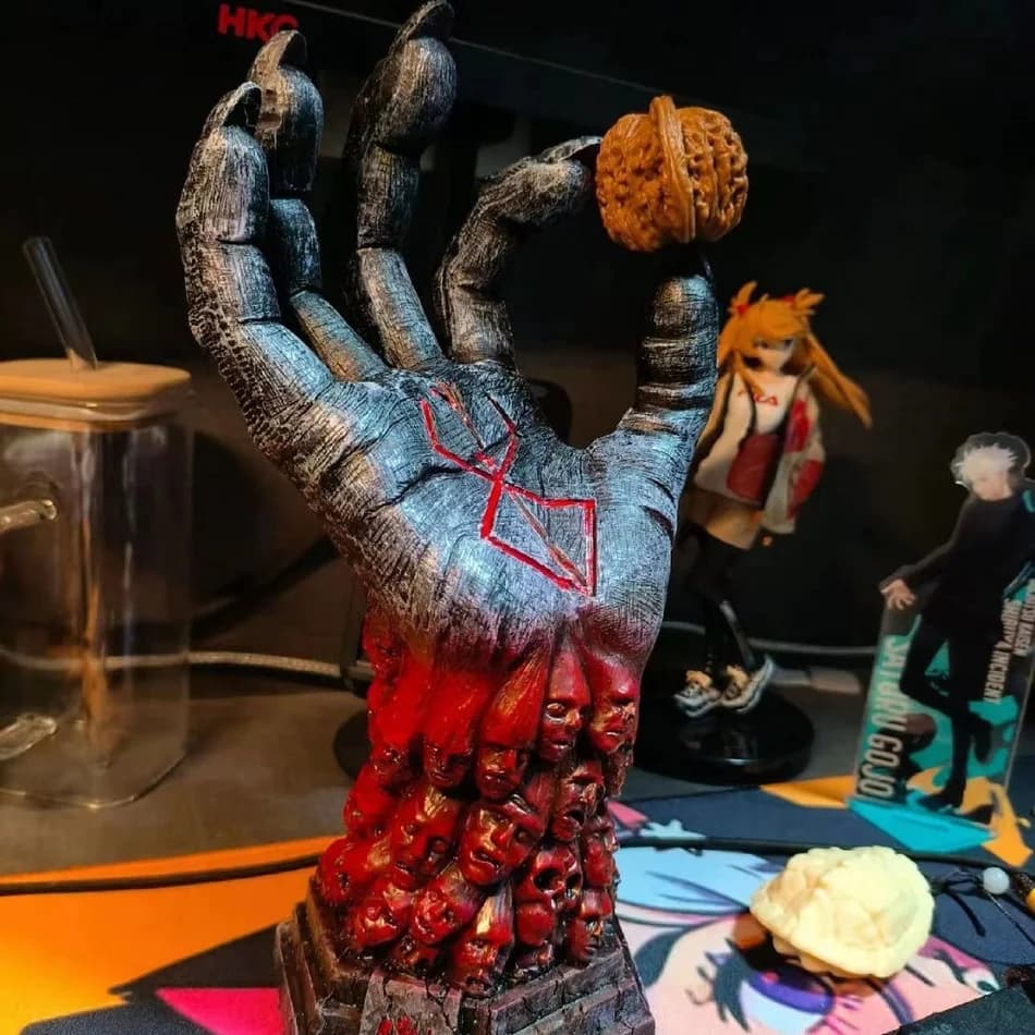 Anime Berserk Figura Berserk Mano di Dio Figura Diavolo Mano Berserk Collezione Modello Bambola Giocattolo Figura in resina per regalo di compleanno per bambini