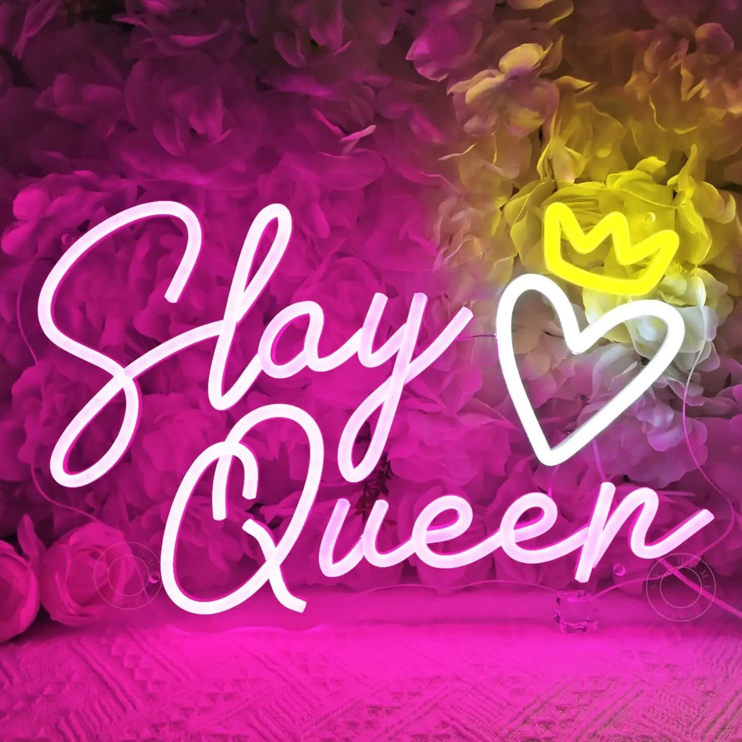 Cool Neon Wall Sign Dimmerabile Slay Queen Luci al neon per Bar Camera da letto Ragazze Sala giochi Decor Estetica Disegna Regali di compleanno per adolescenti