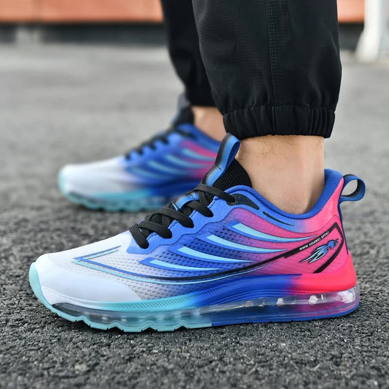 Men Sports Running Shoes Air Cushion Breathable Lightweight Jogging Comfortable Women Outdoor Athletic Sneakers Marathon Tenis