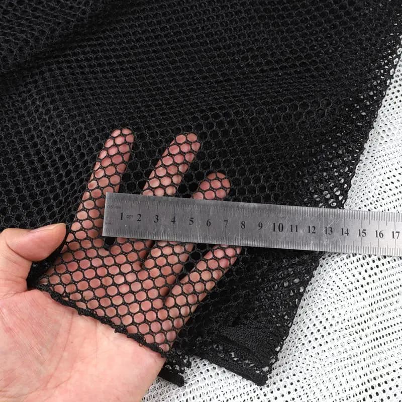 Rete da pesca per acquacoltura con foro rotondo esagonale in rete di nylon bianco e nero da 1 ~ 7 mm. Rete Harpa Harper