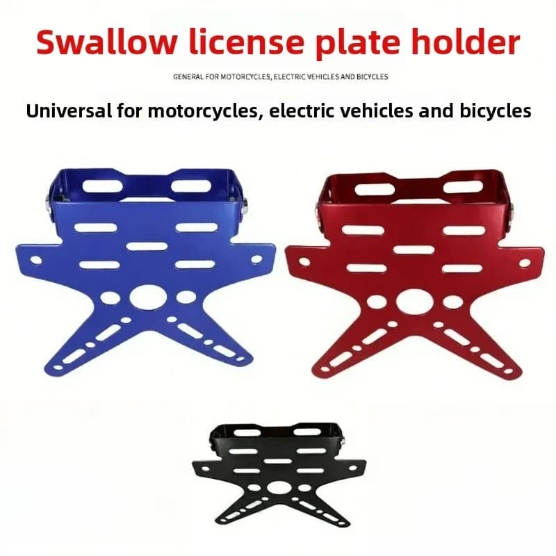 Universal bracket for frame plate back for motorcycle, plate holder regulated for scooter, more colors available