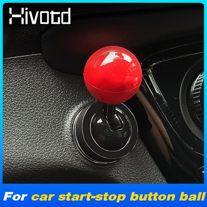 Pulsante di arresto avviamento motore universale per auto Joystick Leva di avviamento a sfera con un clic automatico Parte Accessori per prodotti decorativi automobilistici