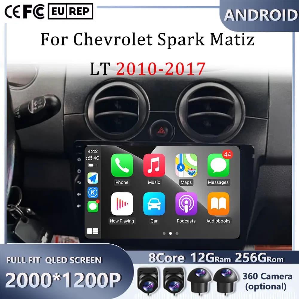 9 "Android 15 Multimedia Per Auto For Chevrolet Spark Matiz LT 2010-2017 Autoradio Video GPS CarPlay Car 4G Stereo Main Unit