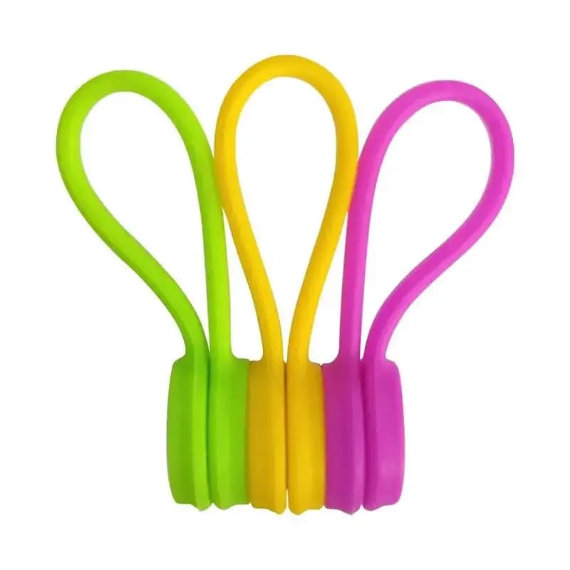 Fascette magnetiche per cavi, organizer per cavi in silicone da 3 pezzi, clip per cavi riutilizzabili, gestione dei cavi per cuffie da scrivania