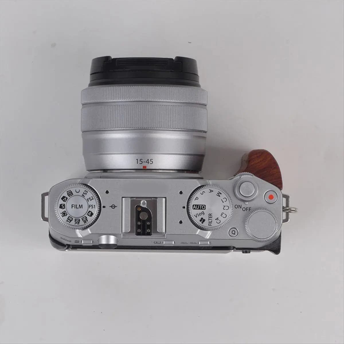 【Wholesale】 For XM5 L-Type Camera Wooden Handle Quick Release L Plate Compatible Tripod Mount Silver