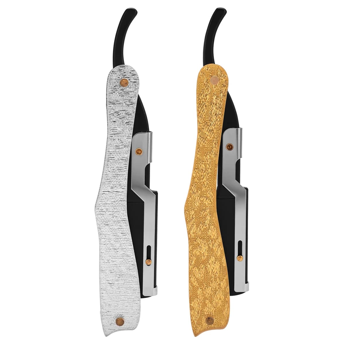 Foldable Hair Shaving Blade Barbiere Straight Shaving Razor Handbook for Face Care Barba Styling Twist Clean Tool