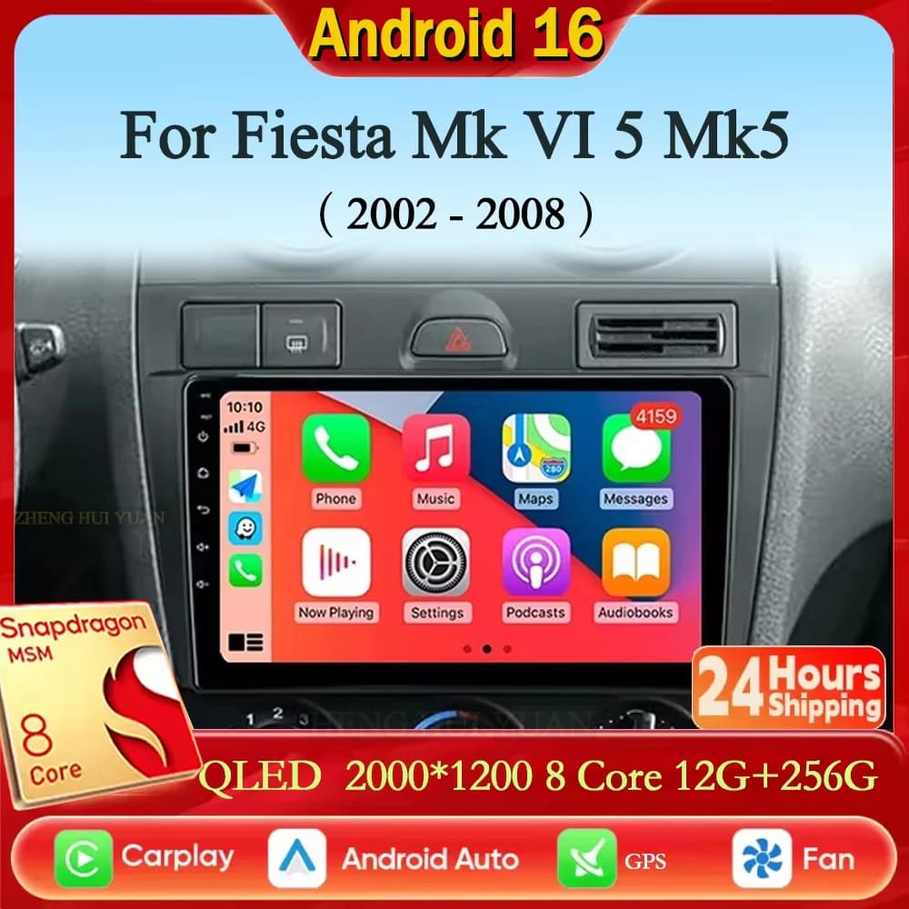 12+256GB 4G WIFI For Toyota RAV4 3 XA30 2005 - 2016 Android 16 Car Radio Carplay Auto Multimedia Stereo Video Player GPS Navigat