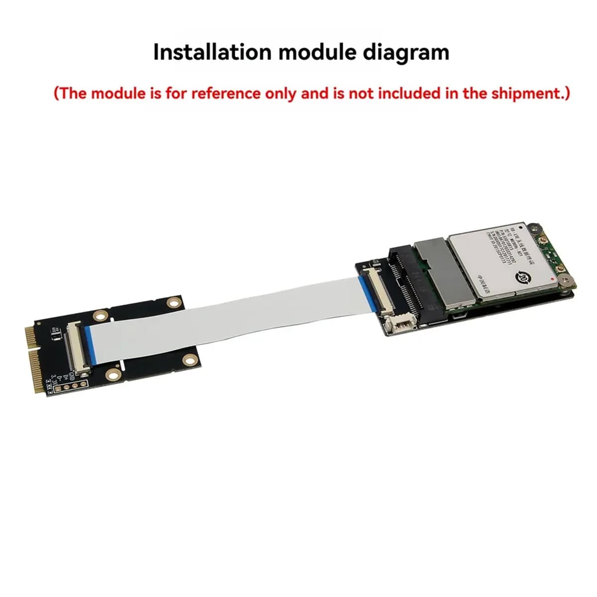 NEW FACTORY~Mini PCIe to Mini PCIe Extension Cable Extender 3G/4G Wireless Network Card Mini PCI-E Riser Card Adapter with SIM S