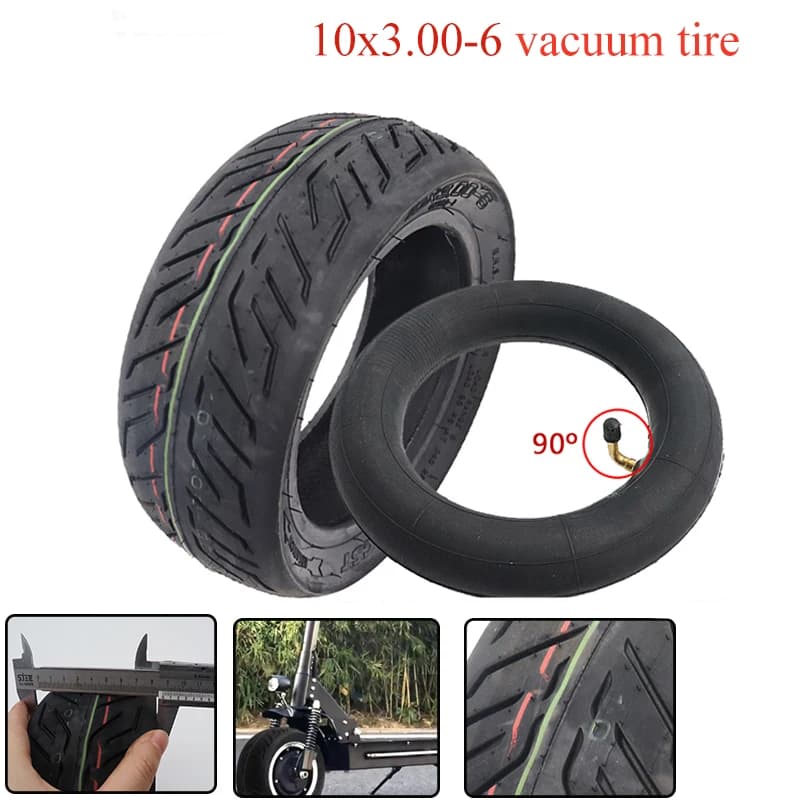 Pneumatico Sottovuoto 10x3.00-6 per Monopattino Elettrico Zero 11X Kaabo Wolf, per Kugoo M4 Pro, Pneumatico Tubeless Resistente all'Usura