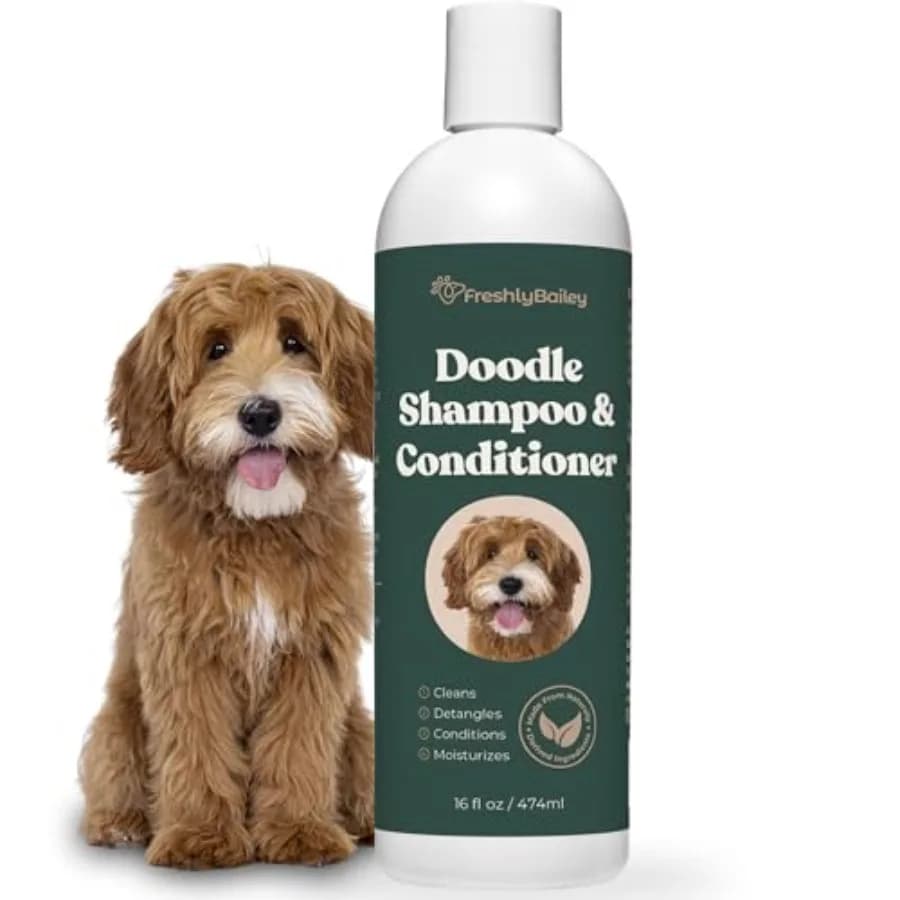 Shampoo e Balsamo Doodle - Il Miglior Shampoo per Cani Goldendoodle, Poodle e Razze Doodle - Per Peli Ricci e Ondulati - Naturale