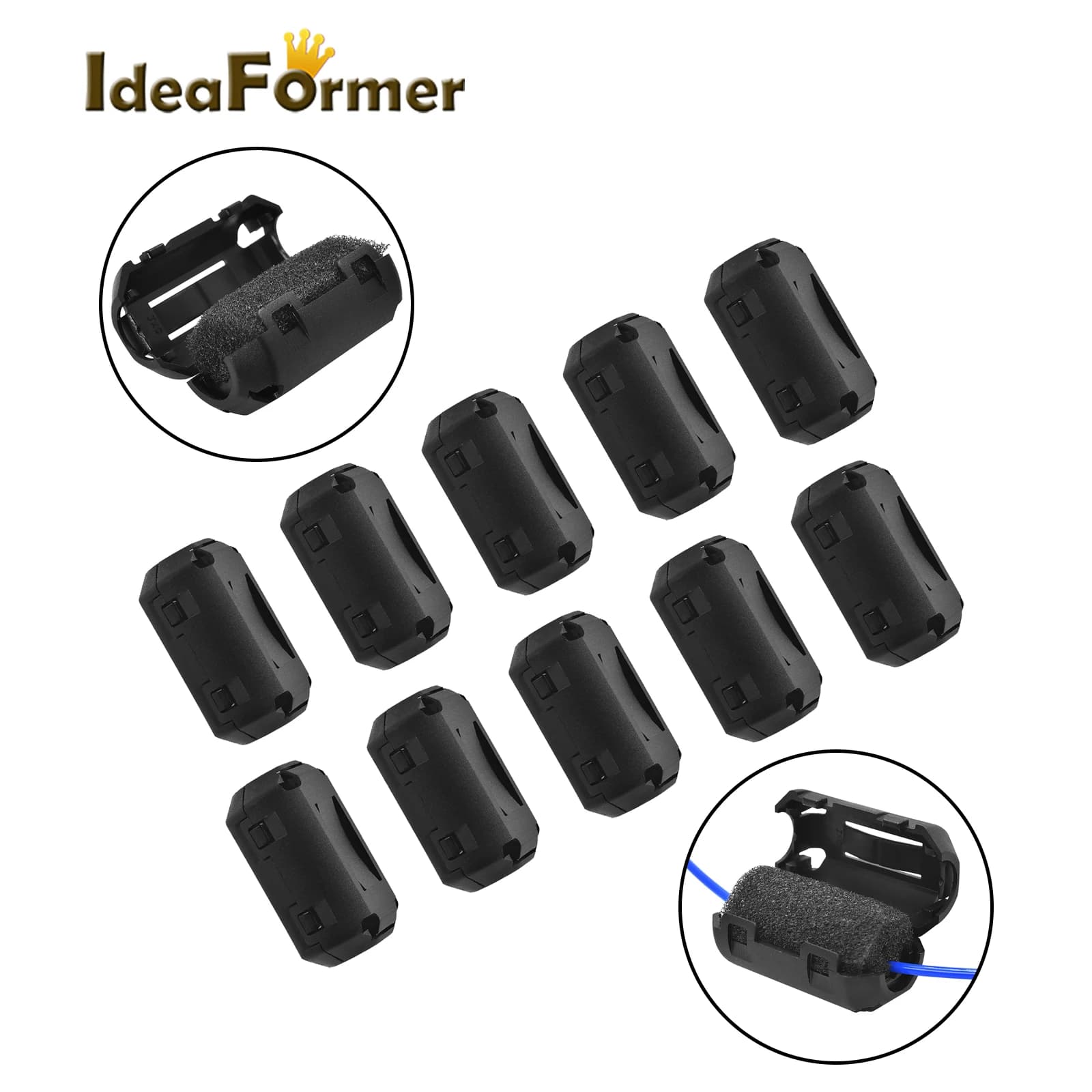 2/5/10 Pieces Filament Filters, Foam Blocks for Powder Removal and Cleaning of Filament Filament A6 A8 CR10 Ender 3 PRUSA I3 PLA ABS PETG