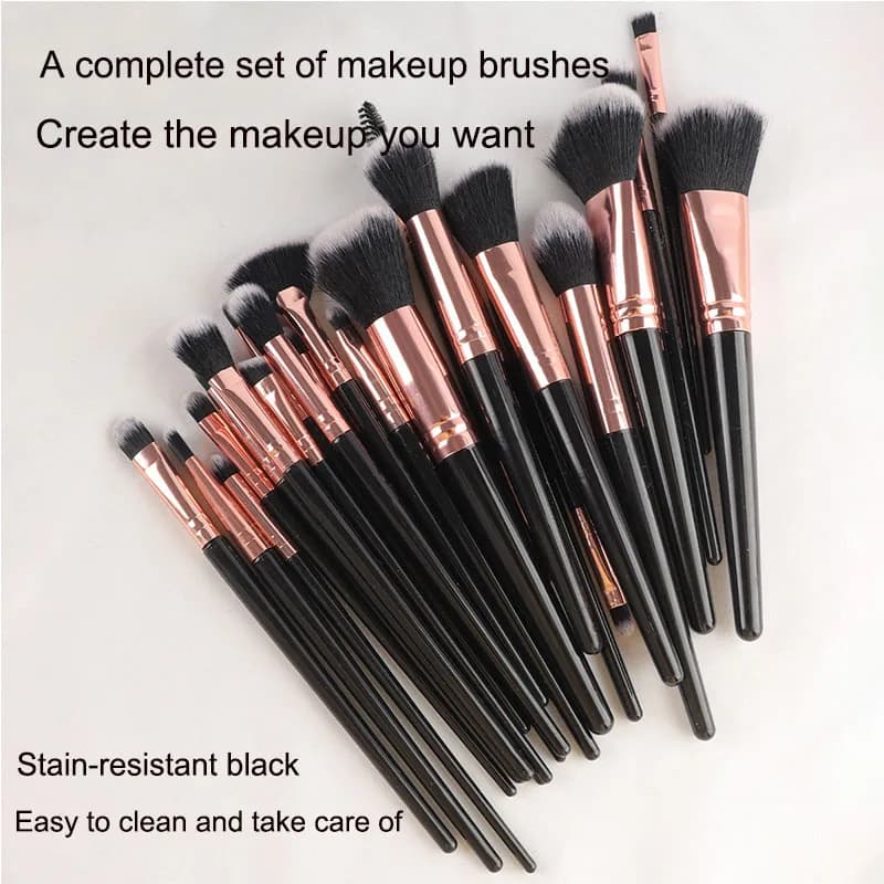 Set di 47 Pennelli per Trucco Professionali con Fascia per Capelli e Polsiera, Comodi Pennelli con Custodia Leopardata