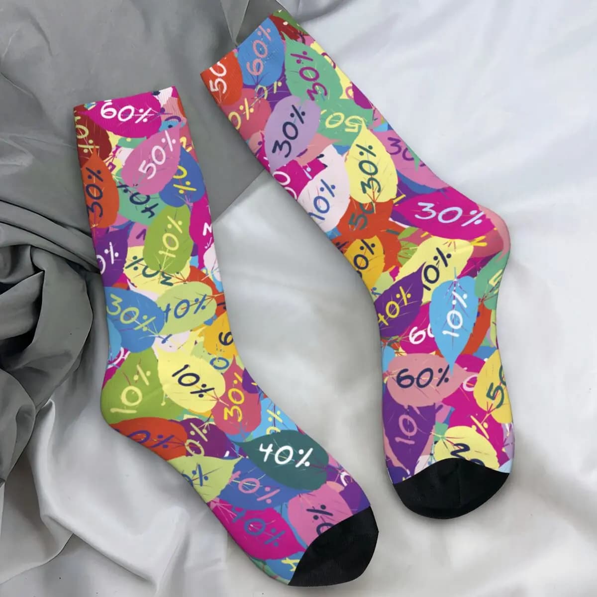 Funny Print Socks Cartoon Harajuku Stockings Women Men Breathable Running Socks Spring Design Non Skid Socks