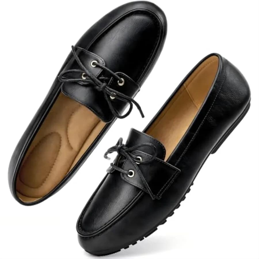 Scarpe Comode da Donna: Mocassini con Lacci Regolabili, Slip-On per Lavoro e Ufficio, Scarpe Casual da Guida, Mocassini Eleganti