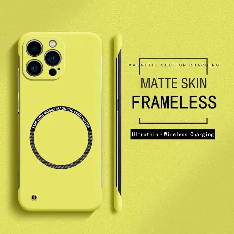 Custodia magnetica ultra sottile senza cornice per Magsafe IPhone 17 16e 15 14 13 12 11 Pro Max 16 15 14 Cover posteriore opaca con ricarica wireless
