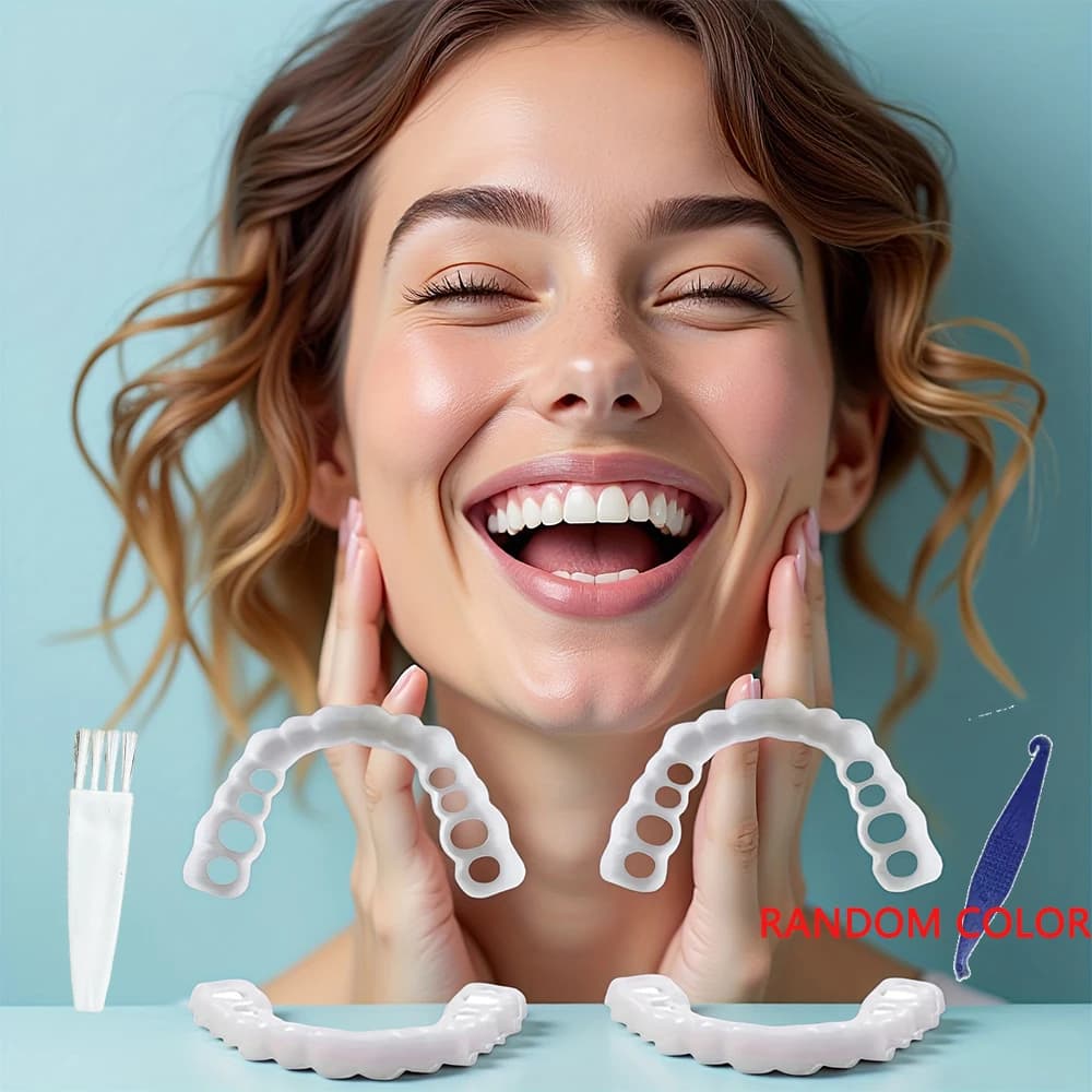 Nuove Faccette Dentali Speciali per Feste e Appuntamenti, Copertura Sbiancante Istantanea Riutilizzabile, Crea un Sorriso Accattivante e Impeccabile H2931