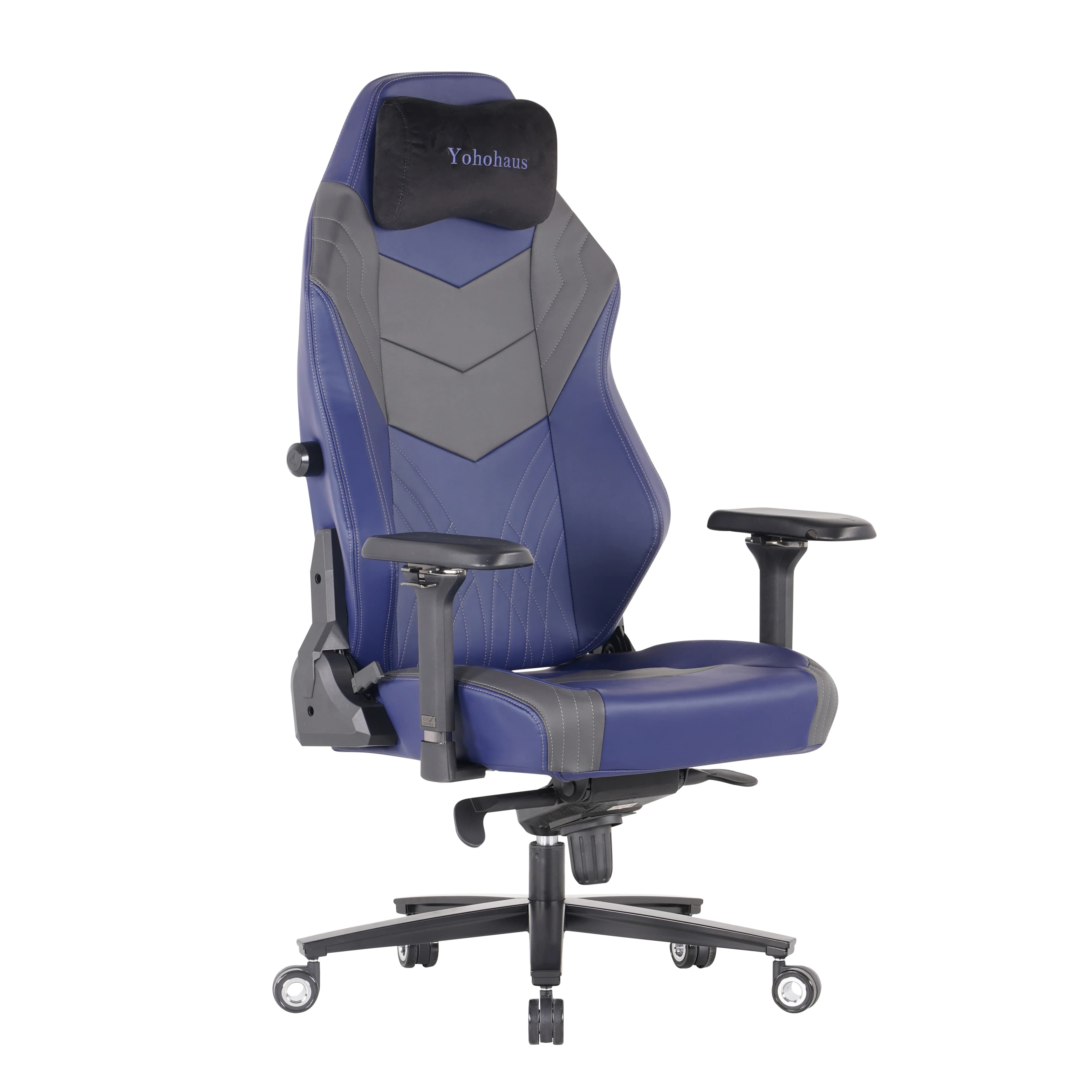 Elegante sedia da gioco in pelle PU combinata in schiuma modellata con sedia da gioco con supporto lombare