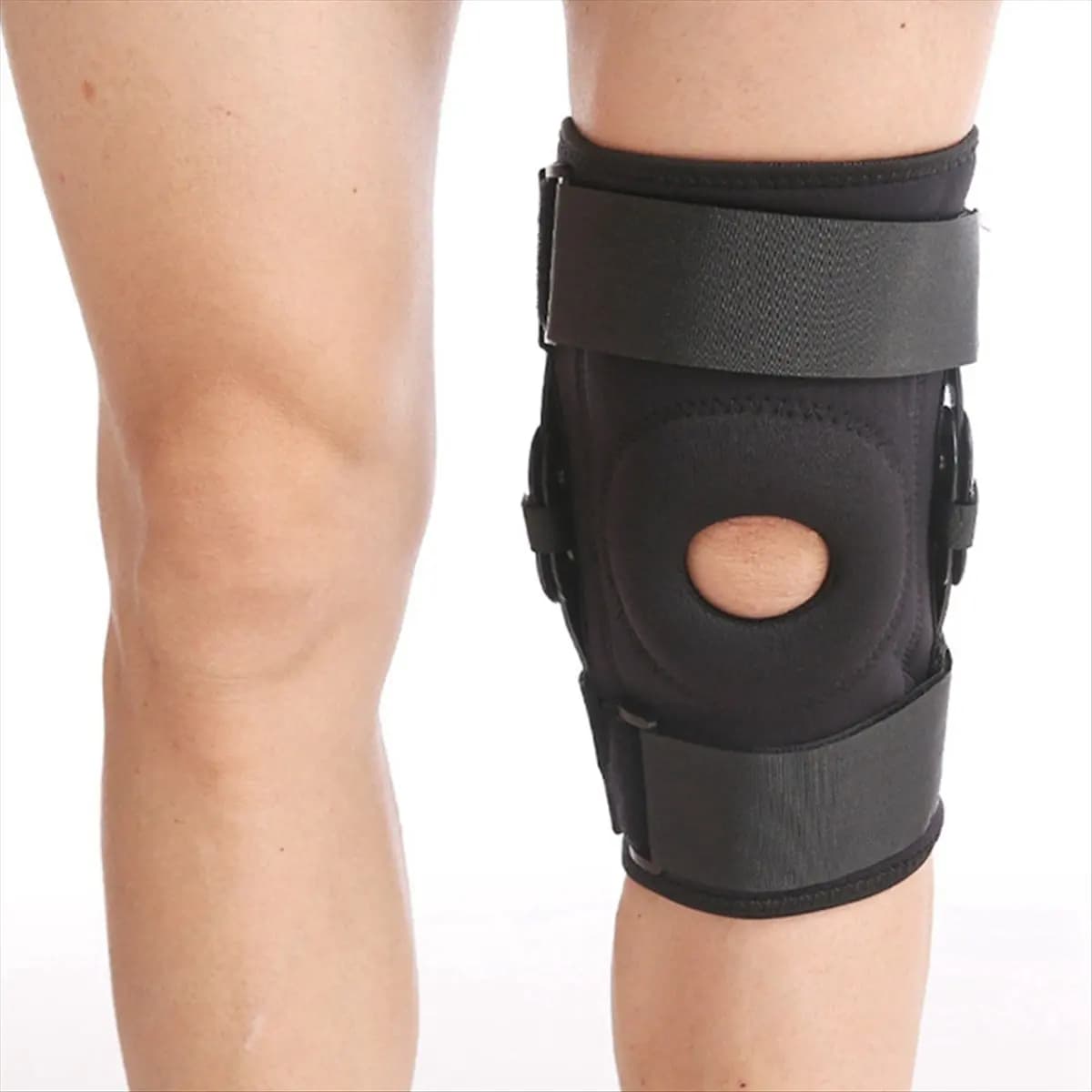 Top Ginocchiera sportiva Ginocchiera Fasciatura elastica Maniche a compressione al ginocchio Menisco Strappo Patella Cuscinetti in gel Supporto per ginocchio M