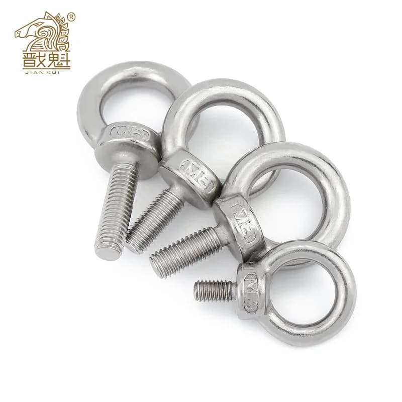 1-5 pz M3 M4 M5 M6 M8 M10 M12 DIN580 bullone a occhiello acciaio inossidabile 304 viti a occhiello di sollevamento marino anello anello foro per cavo cavo golfare