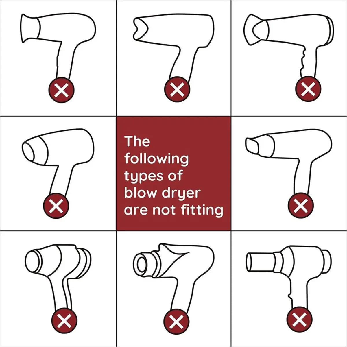 Universal accessory for hair dryer: Pettine for Leasing and Districating - Styling Professional for Salon