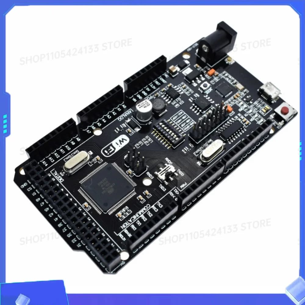 Mega2560+WiFi R3 ATmega2560+ESP8266 (32Mb memory) USB-TTL CH340G Compatible For Arduino Mega NodeMCU WeMos ESP8266