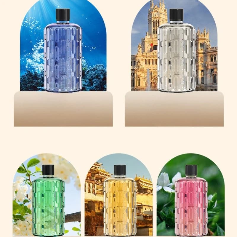 Diffusore di aromi da parete da 50 ml, diffusore di oli essenziali con impostazione del tempo, purificatore d'aria, diffusore di fragranze per camera da letto e bagno