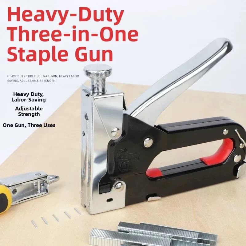 Kit Graffettatrice e Chiodatrice 3-in-1 per Fissaggio, Include 3000 Graffette, Strumenti Multifunzionali e Durevoli per Uso Domestico e Professionale