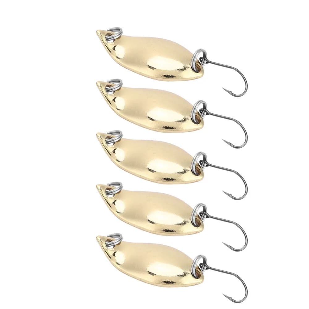20PCS Durable Metal Spoon Fishing Lures Hard with Single Hook Trout Lures 3.5g 5g Fishing Spoons Trout Fishing