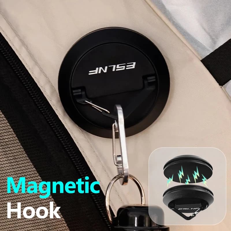 Robust Magnetic Hook for Camping in Open, Tent Lamp Hook, Magnetic Suction Hook for Camping