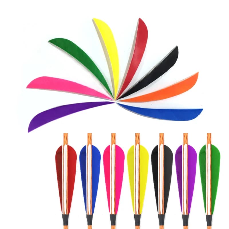 50 pz/pacco Tiro Con L'arco Piuma Naturale 3/4/5 pollici Fletches Caccia FAI DA TE Tiro Freccia Accessorio