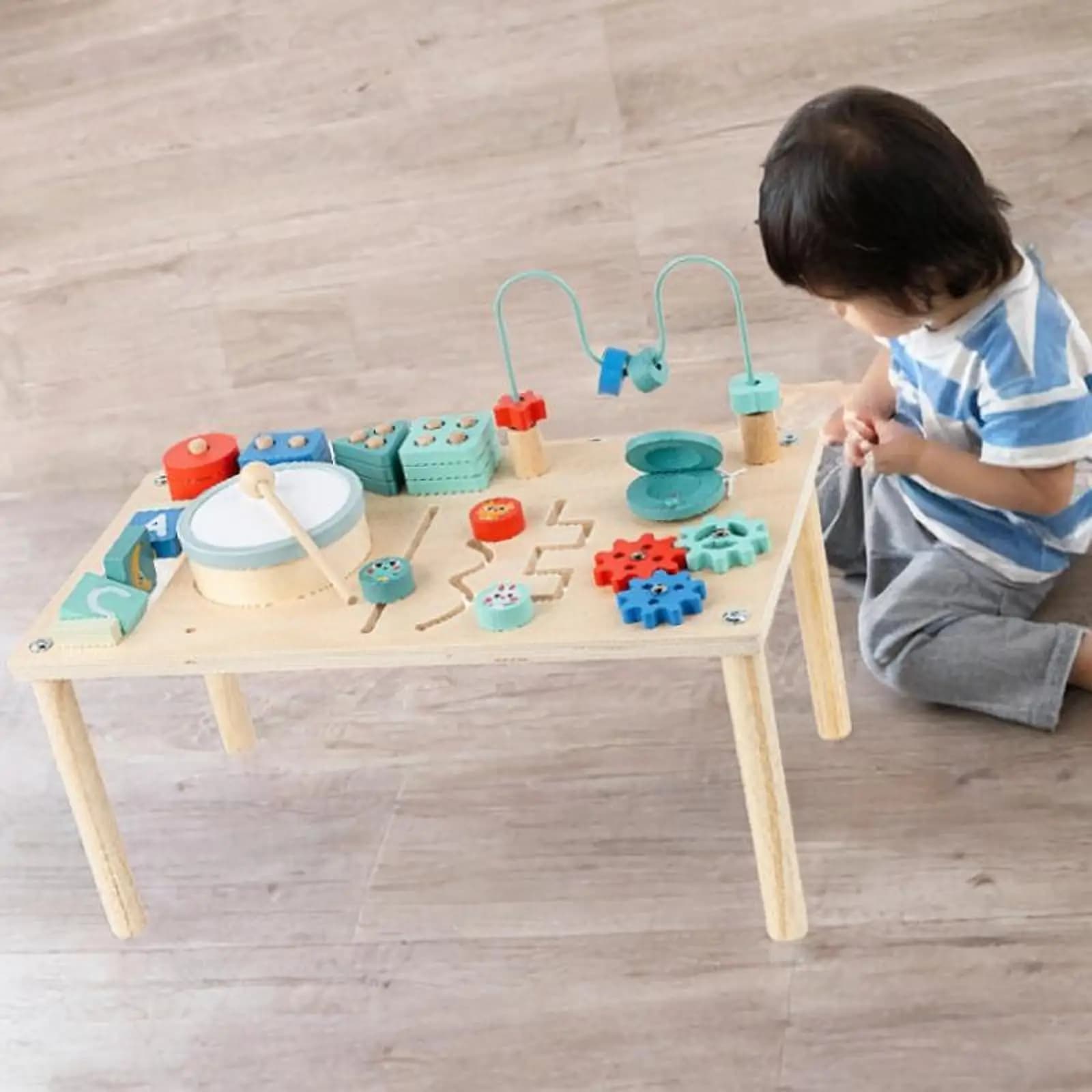 Tavolo da attività per bambini Giocattoli sensoriali in legno per ragazzi e ragazze da 1 2 3 4 anni