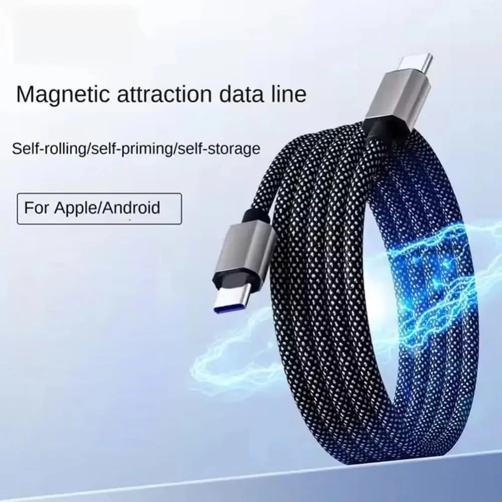 Cavi di ricarica rapida magnetici da 66W Type-C a PD/USB-C per iPhone 15 17 Pro Max, Xiaomi 15 17, Huawei