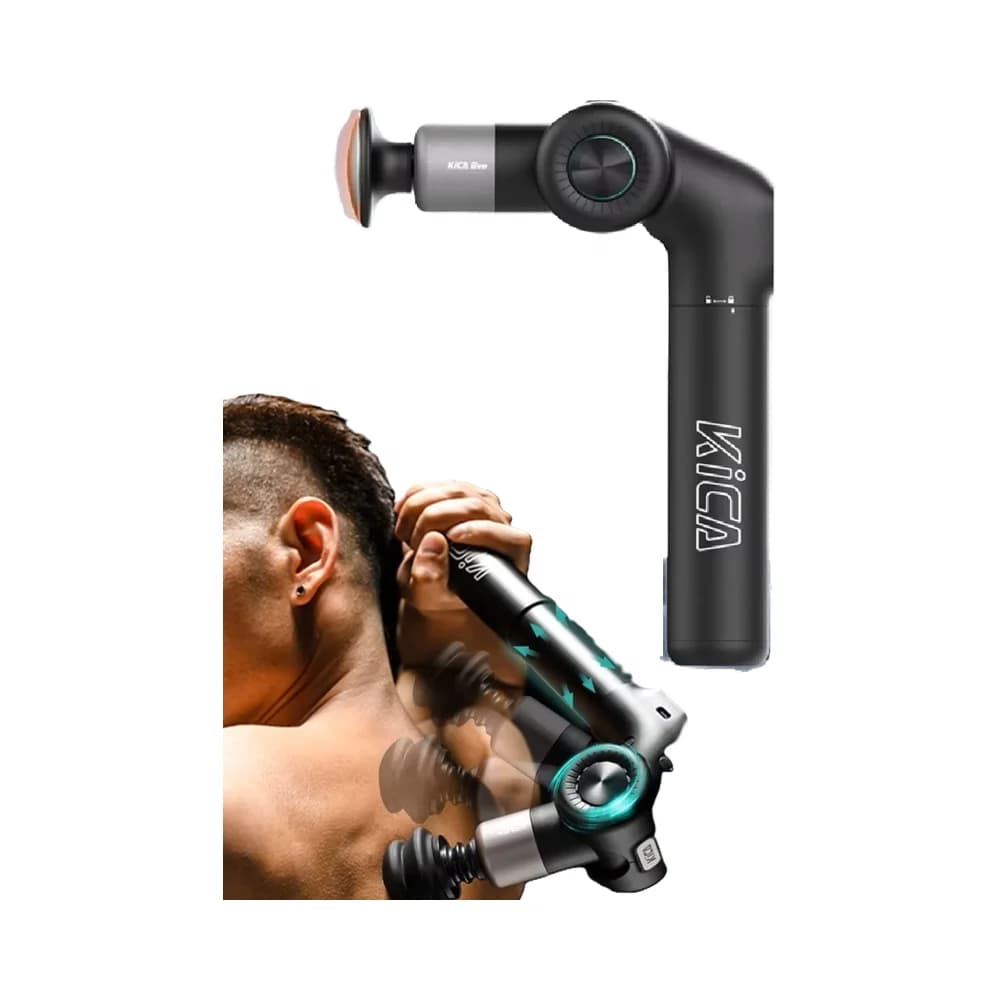 Kica Hot Compress Fascia Gun Foldable Muscle Massager Professional Cordless Brushless Motor 1200-2000mAh Battery Musical