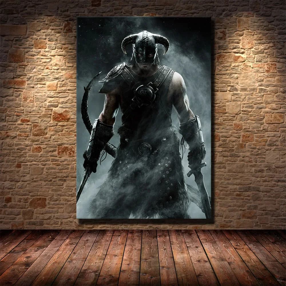 Online Games Frameless Skyrim Poster Home Decoration Paintings on Canvas Wall Art Pictures for Kids Room Decoration