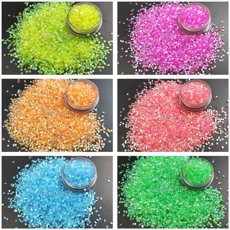 500g Bingsu perline per indumenti additivi per melma forniture di riempimento iridescente Kit di spruzzi fai-da-te per soffici trasparenti croccante 2*3mm Craft Deco