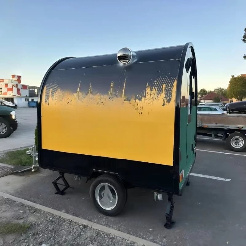 Mobile Trailer for Hot Dog from Exterior with Drink Bar for Sale - Food Truck Mobile for Coffee, Succhi and Bubble Tea