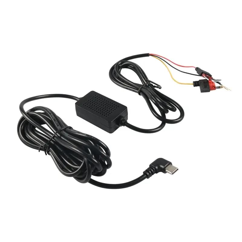 AEA6 cabling kit for dash cam, USB Type-C step-down cable for dashcam, 12V-24V to DC 5V 3A power cord
