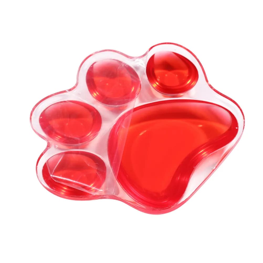 Poggiapolsi in Silicone Trasparente a Forma di Zampa di Gatto, Tappetino Ergonomico per Mouse da Gaming e Ufficio, Comodo Cuscino di Supporto per Tastiera Antiscivolo