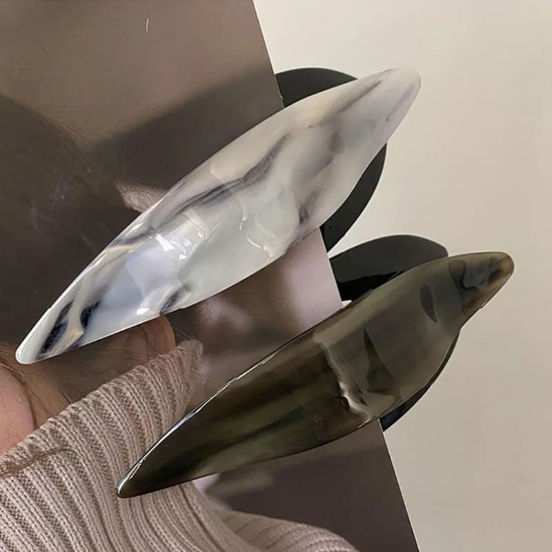 1pc Acetic Acid A Word Clip Female Hair Clip for swallow tail hair, Fork, Clip with duck billing, Big Back Head Grip Clip
