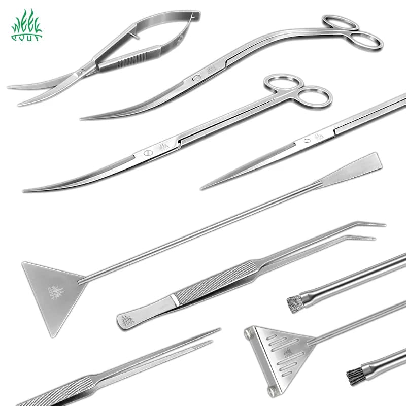 Week Aqua Stainless Steel Fish Tank Maintenance Tool Leveler Algae Scraper Algae Brush Scissors Tweezers Spatula
