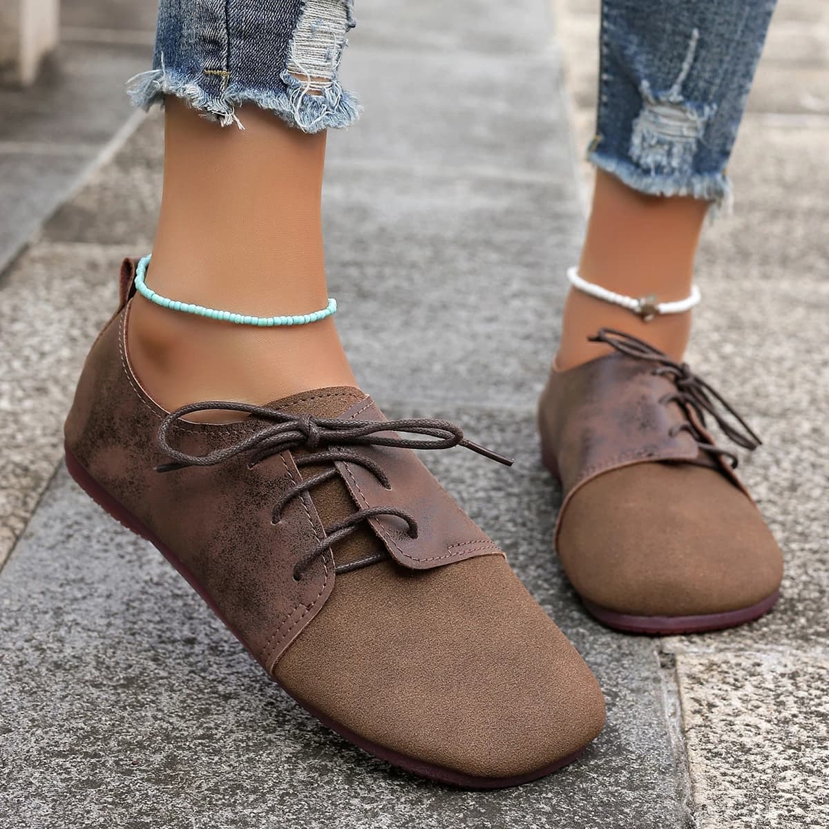 Scarpe basse da donna Mocassini Moda Casual Scarpe da ginnastica sportive Tendenza di marca Scarpe eleganti da donna di moda Nuovo Lace Up Femme Zapatos